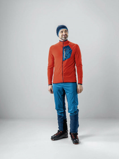 Löffler Outdoorvest Men's Polyester Orange Blue Taille 48