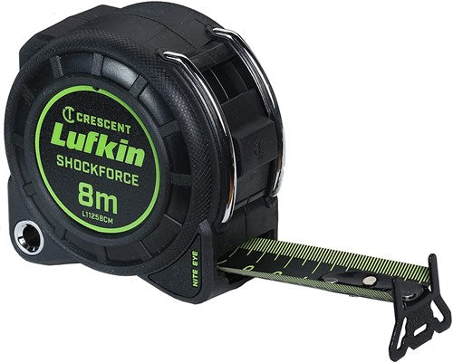 Lufkin mètre ruban Shockforce nighteye 30mmx8m cm noir - l1125bcm l1125bcm