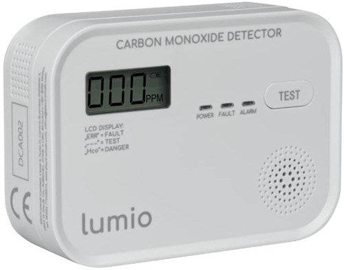 Détecteur de monoxyde de carbone Lumio7900605 | batterie LCD | lumière - 7900605