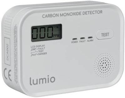 Détecteur de monoxyde de carbone Lumio7900605 | batterie LCD | lumière - 7900605