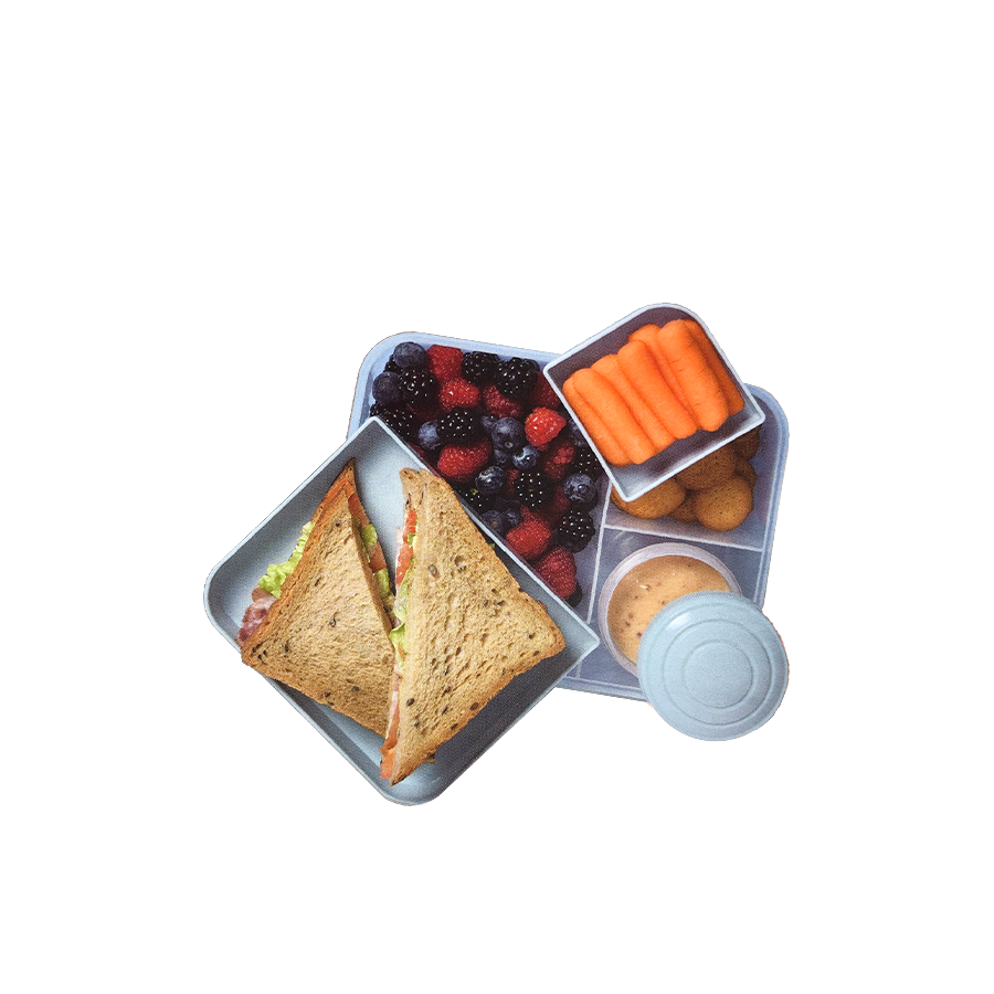 Excellente boîte à lunch de ferraille avec tasse de vinaigrette 3 assorti