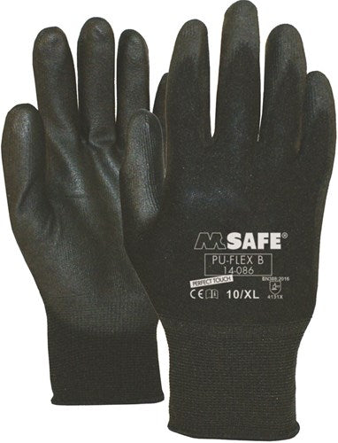 Gant de travail M-safe pu-flex b 14-086 noir, xxl - 11408611