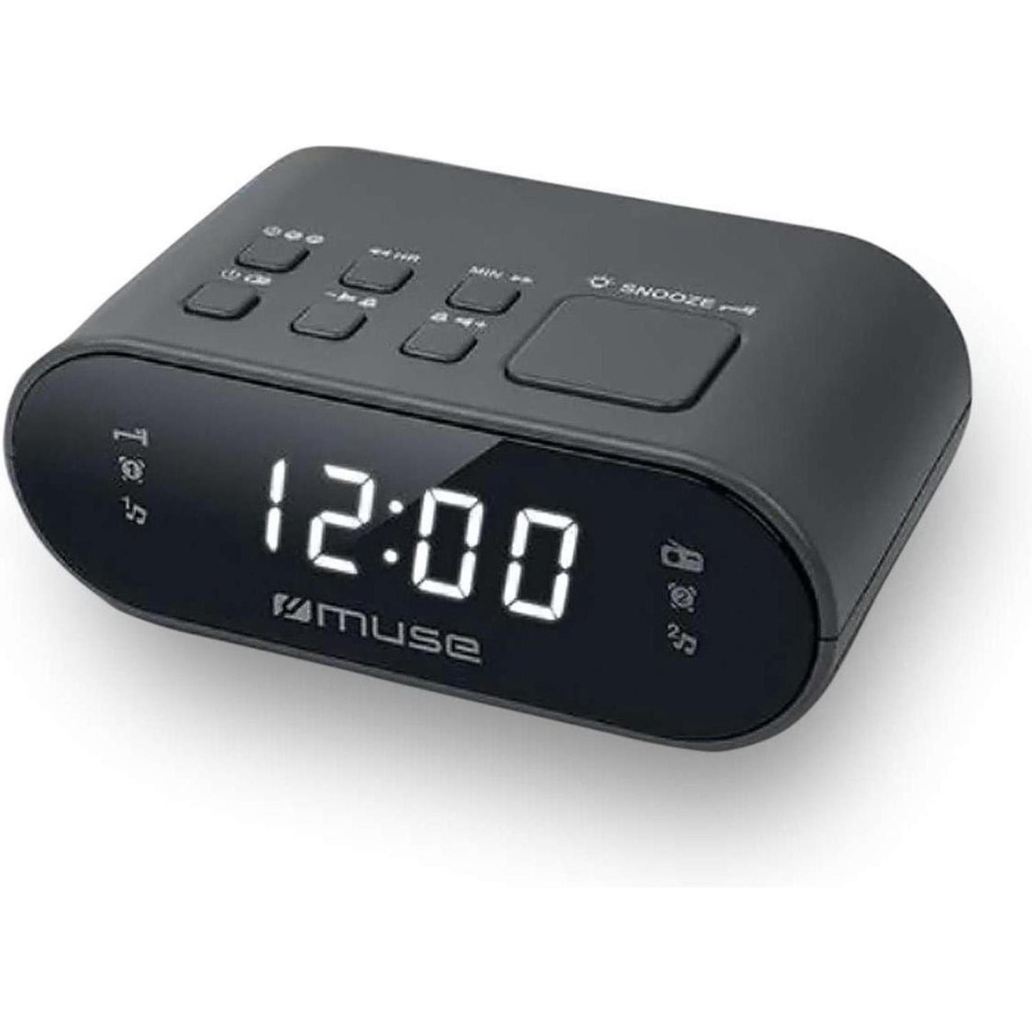 Radio-réveil Muse FM gris