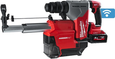 Milwaukee m18 onefhpx del-552c | Marteau perforateur sds-plus avec aspiration de poussière | ensemble | 2x batterie 5,0ah - 4933478498