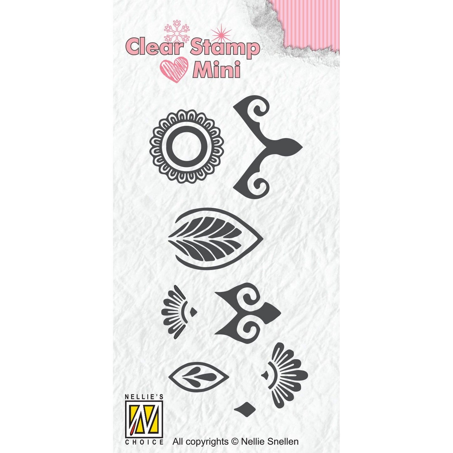 Le choix de Nellie • tampons transparents mandala mini fleur-2