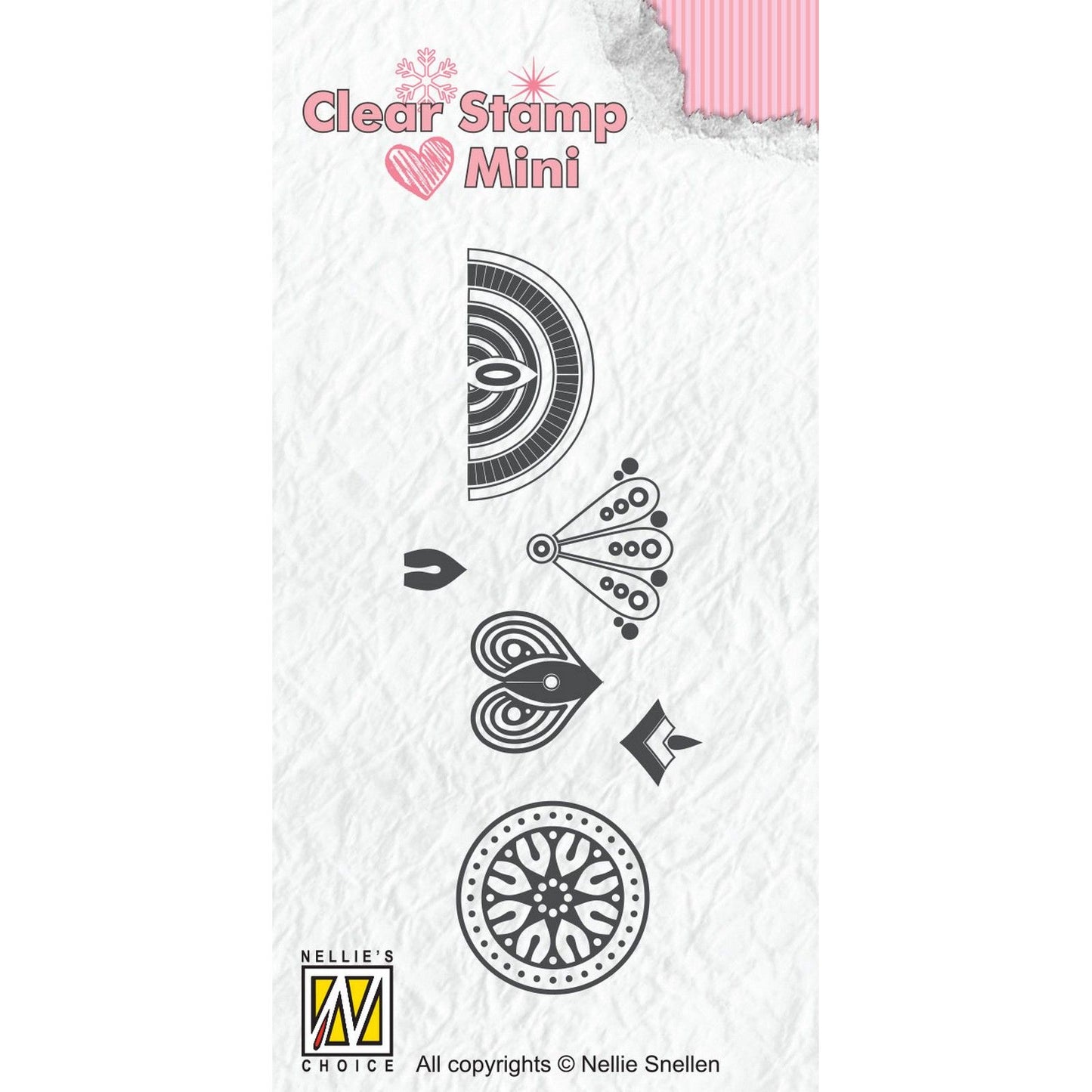 Le choix de Nellie • tampons transparents mandala mini fleur-3