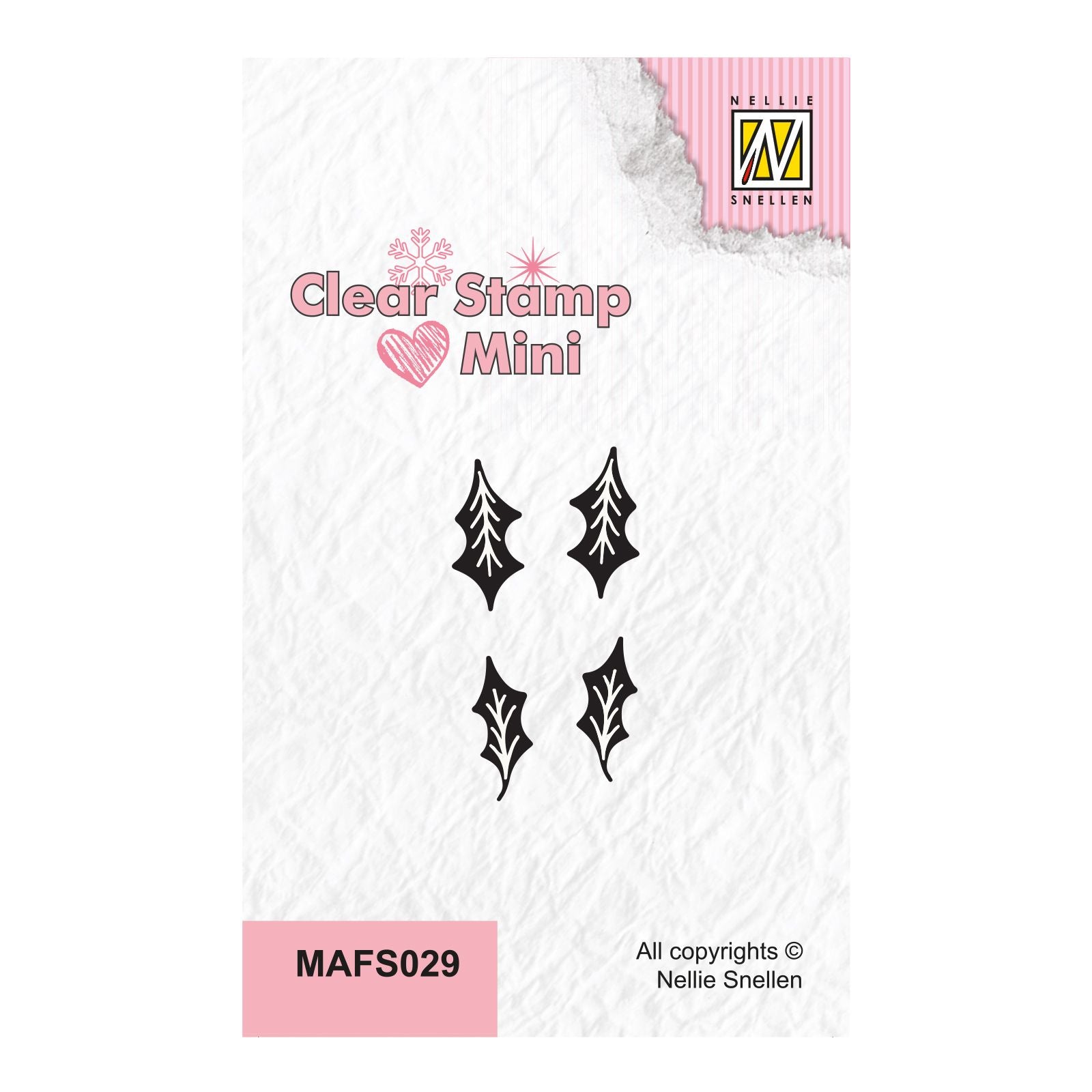 Le choix de Nellie • mini tampons transparents feuilles de houx