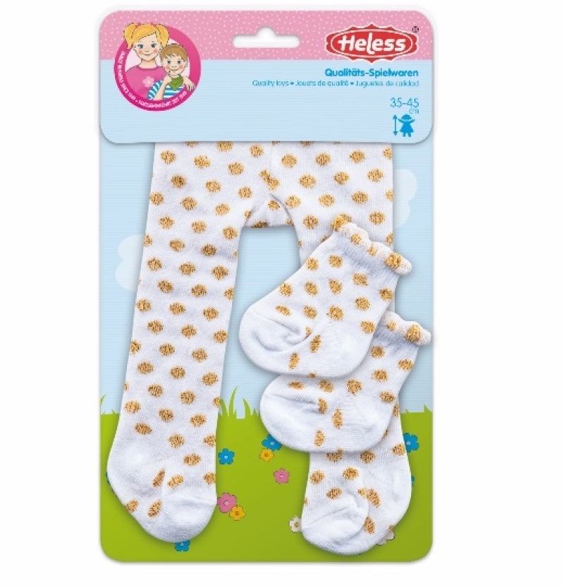 HELSS Doll-Millot avec chaussettes Gold Stppen, 28-35 cm