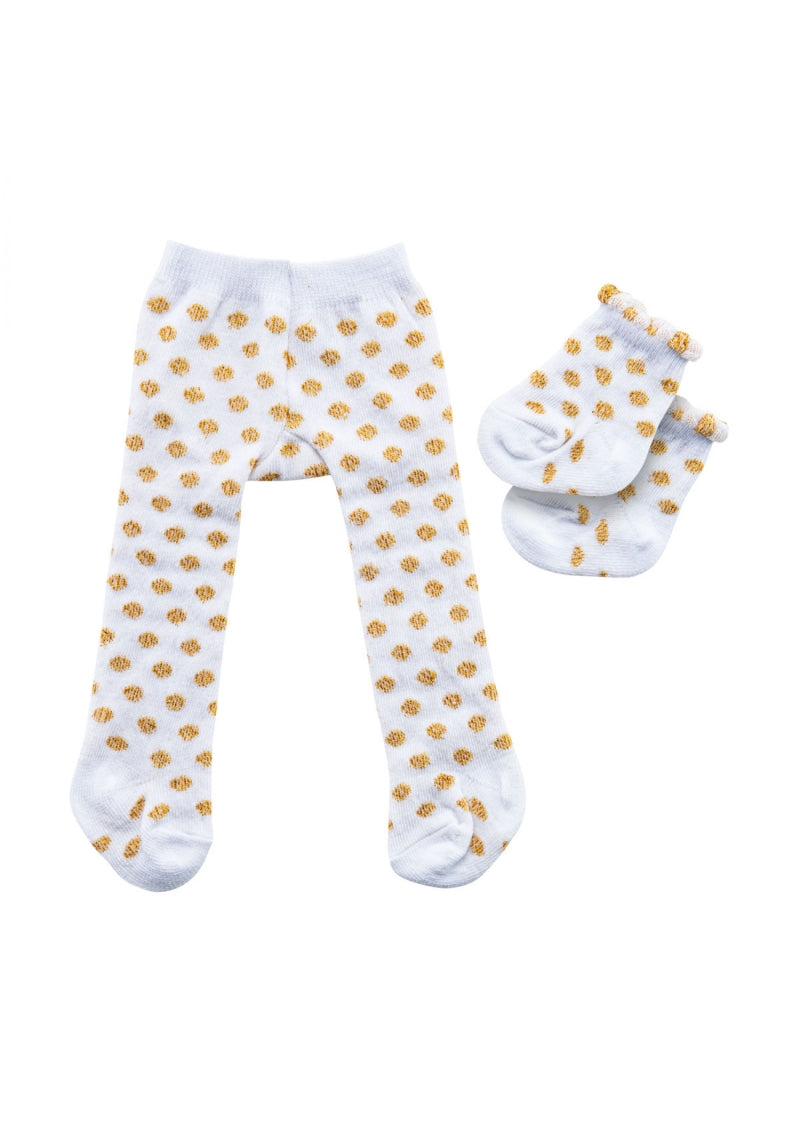 HELSS Doll-Millot avec chaussettes Gold Stppen, 28-35 cm