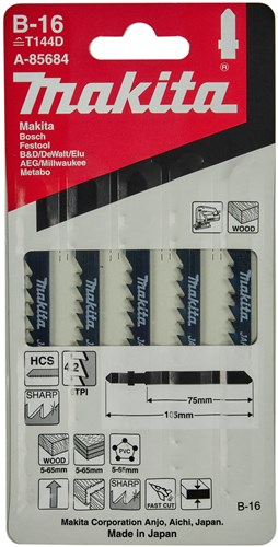 Lame de scie sauteuse Makita b16 (5pcs)
