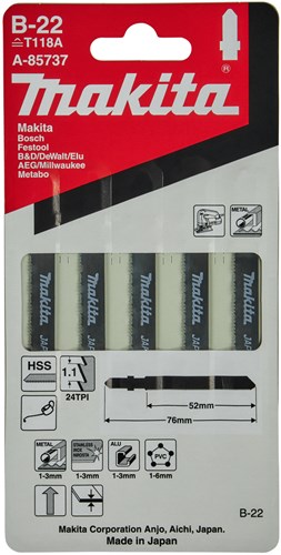 Lame de scie sauteuse Makita b22 (5pcs)