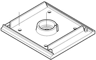 Accessoires Makita 151232-3 | jeu de patins de ponçage | makita bo4510 + bo4540 | plaque de base + semelle en feutre - 151232-3