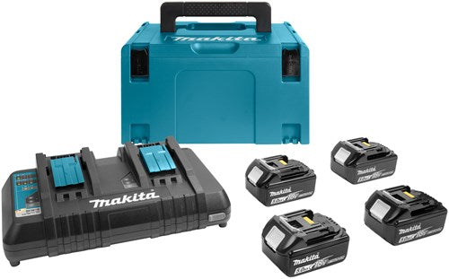 Makita kit de démarrage de batterie lxt dc18rd 4xbl1850b