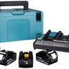 Makita kit de démarrage de batterie lxt dc18rd 4xbl1850b