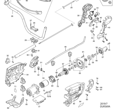 Accessoires Makita 347104-0 bague de retenue pour dur369az - 347104-0