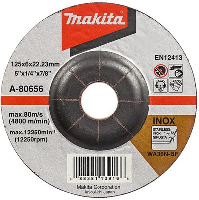 Accessoires Makita disque de meulage 125x6mm acier inoxydable - a-80656 - a-80656