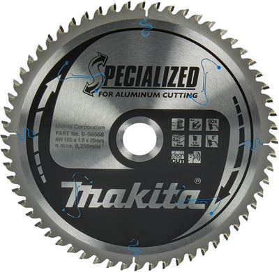 Accessoires Makita lame de scie à tronçonner aluminium 165x20 60t alu - b-56568
