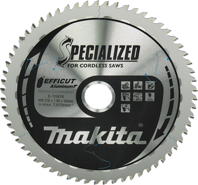 Accessoires Makita lame de scie à tronçonner aluminium | efficacité 216x30mm 63t 0g - e-16916 - e-16916