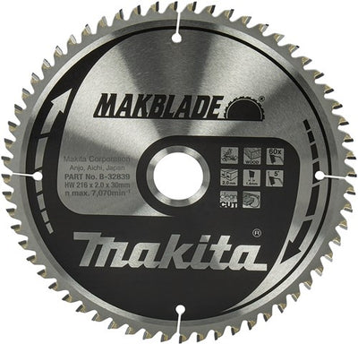 Accessoires Makita lame de scie à tronçonner | bois | 216x30x2.1 60t - b-32839
