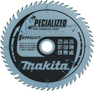 Accessoires Makita b-57336 lame de scie circulaire efficacité bois 165x20x1,45 56t 23g - b-57336