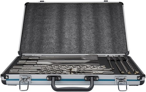 Accessoires Makita b-64680 | jeu de burins pb4s sds+ | SDS-plus 17 pièces | en coffret aluminium - b-64680