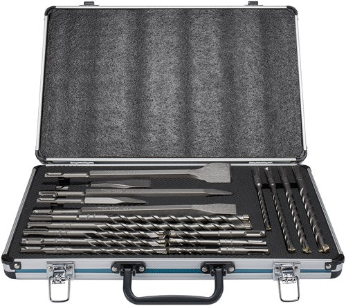 Accessoires Makita b-64680 | jeu de burins pb4s sds+ | SDS-plus 17 pièces | en coffret aluminium - b-64680
