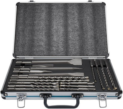 Accessoires Makita b-64680 | jeu de burins pb4s sds+ | SDS-plus 17 pièces | en coffret aluminium - b-64680