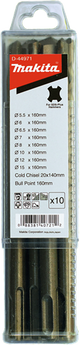 Makita accessoires jeu de forets et burins 10 pièces - d-44971 d-44971