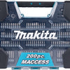 Makita accessoires jeu de forets et d'embouts de tournevis 200 pièces - e-22610