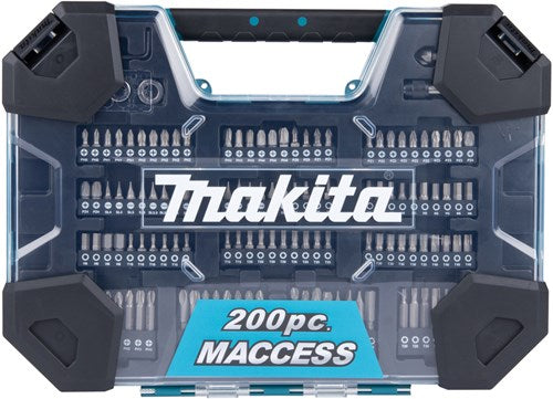 Makita accessoires jeu de forets et d'embouts de tournevis 200 pièces - e-22610
