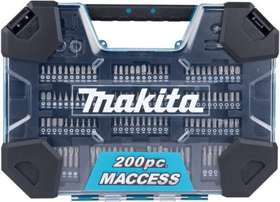 Makita accessoires jeu de forets et d'embouts de tournevis 200 pièces - e-22610