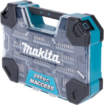 Makita accessoires jeu de forets et d'embouts de tournevis 200 pièces - e-22610