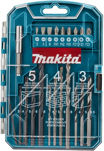 Makita accessoires jeu de forets et d'embouts de tournevis 22 pièces - p-44002 - p-44002