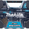 Makita accessoires jeu de forets et d'embouts de tournevis 71 pièces - e-22589