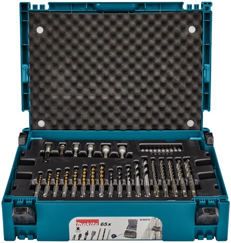 Accessoires Makita pour perceuse et jeu d'embouts de tournevis | sds-plus | dans mbox | 65 pièces - b-69478