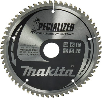 Accessoires Makita lame de scie circulaire | aluminium | 190x30x2.4 60t 0g - b-33261