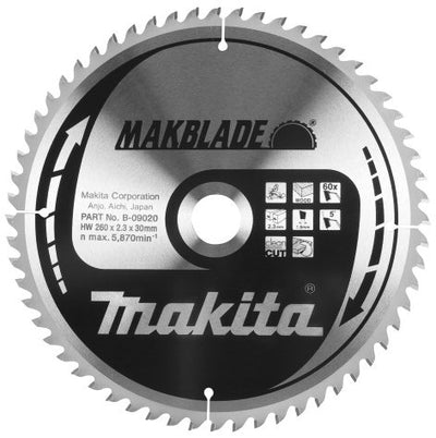 Makita accessoires lame de scie circulaire bois 260x30x2,3 32t 5g - b-08931