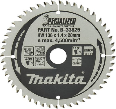 Accessoires Makita lame de scie circulaire | stratifié | 136x20x1,45 48t 10g - b-33825