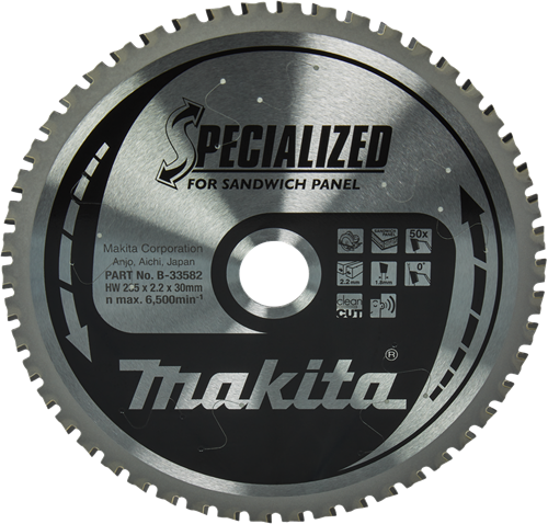 Accessoires Makita lame de scie circulaire panneau sandwich | spécialisé 235x30x2.2 50t 0g - b-33582 - b-33582
