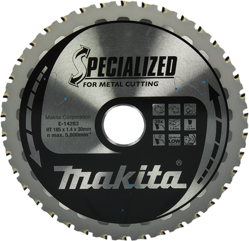 Accessoires Makita lame de scie circulaire acier | spécialisé 185x30x1.4 38t 0g - e-14283 e-14283