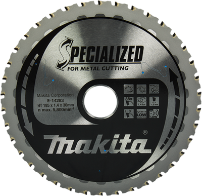 Accessoires Makita lame de scie circulaire acier | spécialisé 185x30x1.4 38t 0g - e-14283 e-14283