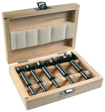 Makita accessoires d-47363 jeu de forets de charnière 5 pièces dans une cassette en bois - 15-35mm - d-47363