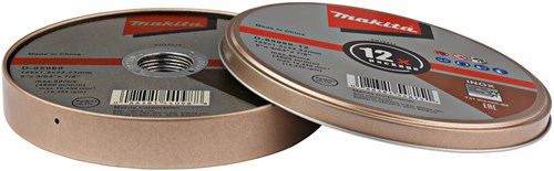 Accessoires Makita d-65969-12 | disque à tronçonner acier inoxydable | 12 pièces en boîte | 125x22,23x1,2mm - d-65969-12