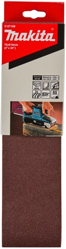 Accessoires Makita d-67169 | bande abrasive | économiser k80 | 76x610 | 3 pièces - d-67169