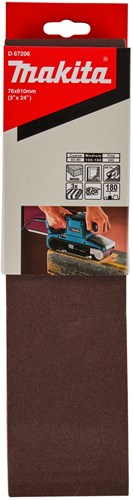 Accessoires Makita d-67206 | bande abrasive | économiser k180 | 76x610 | 3 pièces - d-67206