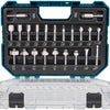 Accessoires Makita d-74778 | kit de fraisage | 8 mm | 22 pièces | dans un coffret en plastique - d-74778