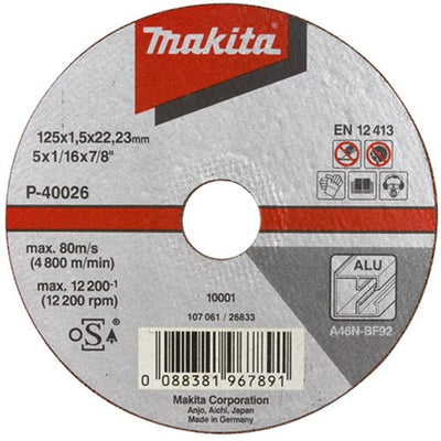 Accessoires Makita disque à tronçonner 125x1,0mm aluminium - b-45331 - b-45331