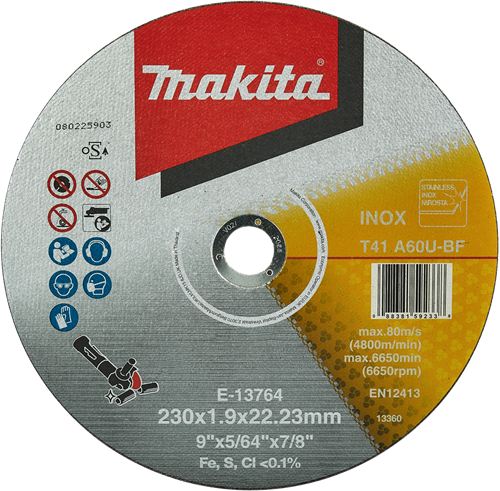 Makita accessoires disque à tronçonner inox 230 mm - e-13764 e-13764