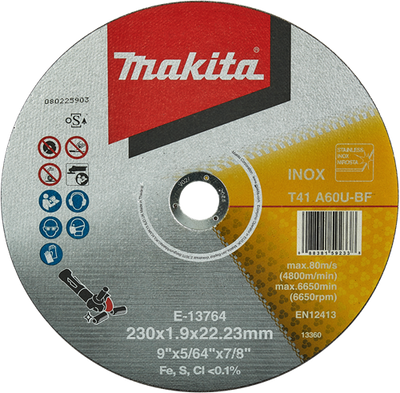 Makita accessoires disque à tronçonner inox 230 mm - e-13764 e-13764