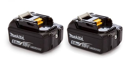 Makita accessoires duopack batterie bl1850b 18v 5.0ah avec indicateur de batterie (2 pièces) 197288-2